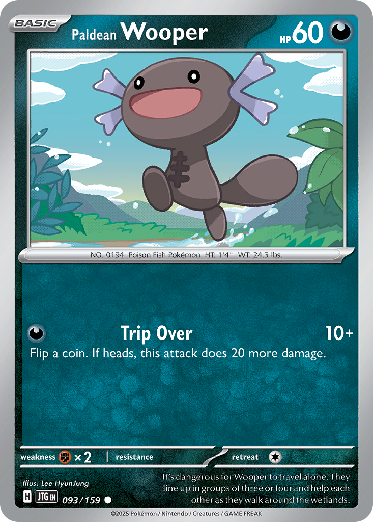 Paldean Wooper 093/159 Common Journey Together Reverse Holo