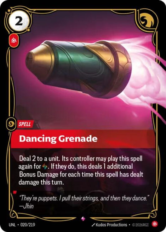 Dancing Grenade 020/219 Rare Unleashed Foil