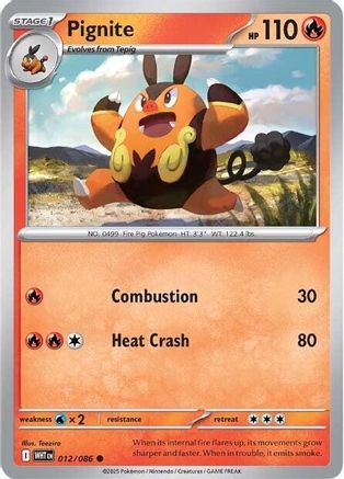Pignite 012/086 Common White Flare Reverse Holo