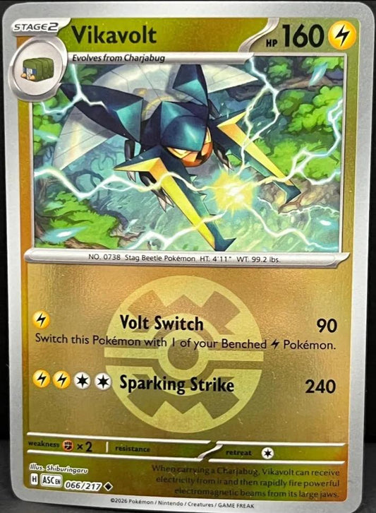 Vikavolt (Quick Ball) 066/217 Uncommon Ascended Heroes Reverse Holo