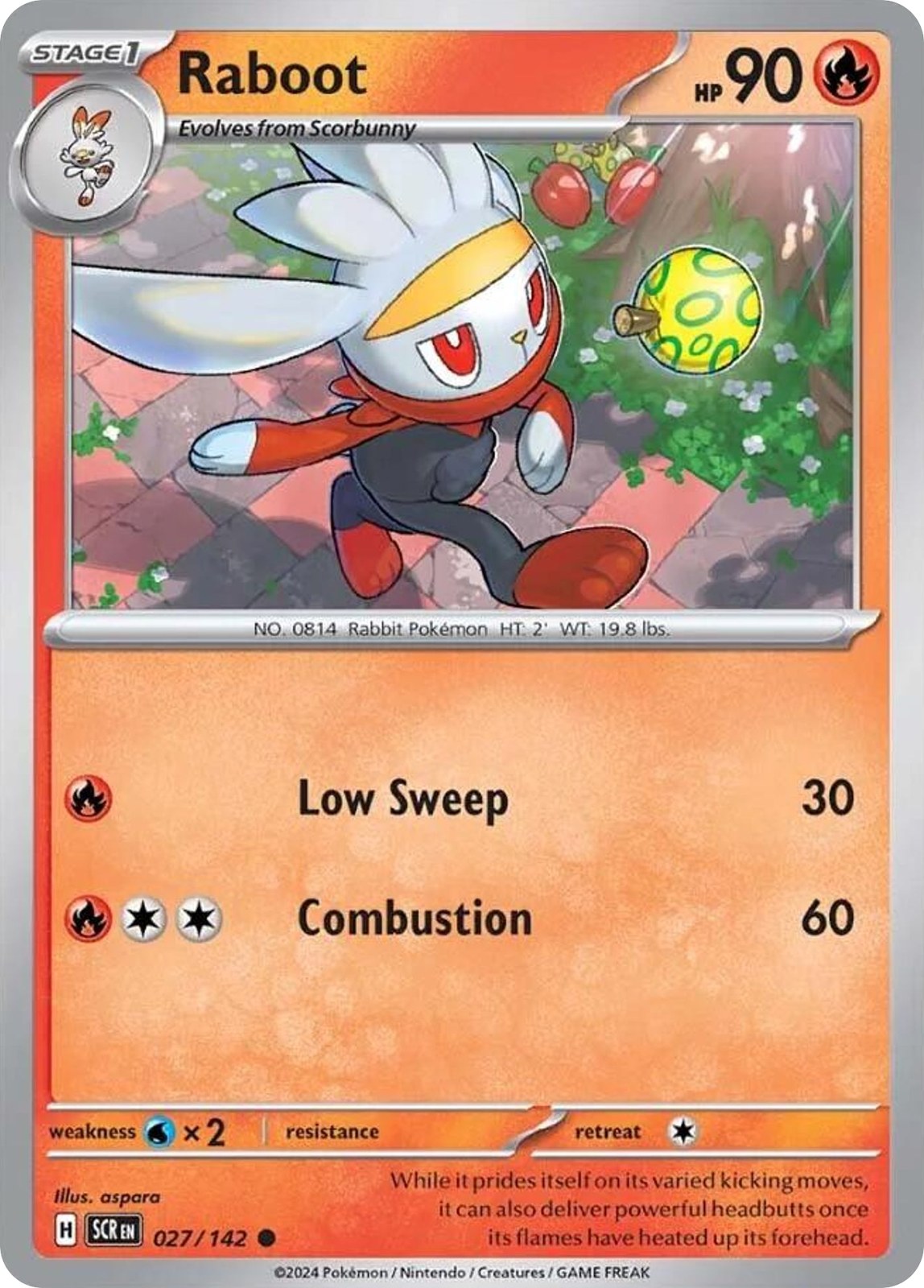 Raboot 27/142 Common Stellar Crown Reverse Holo