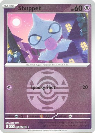 Shuppet (Dusk Ball) 090/217 Common Ascended Heroes Reverse Holo