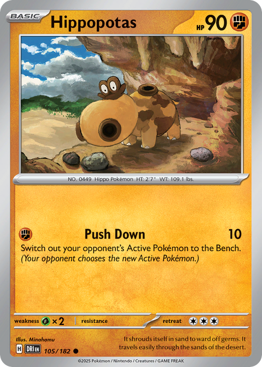Hippopotas 105/182 Common Destined Rivals