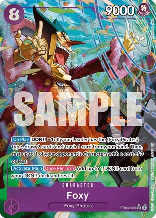 Foxy (Alternate Art) EB04-036 Super Rare The Azure Sea's Seven