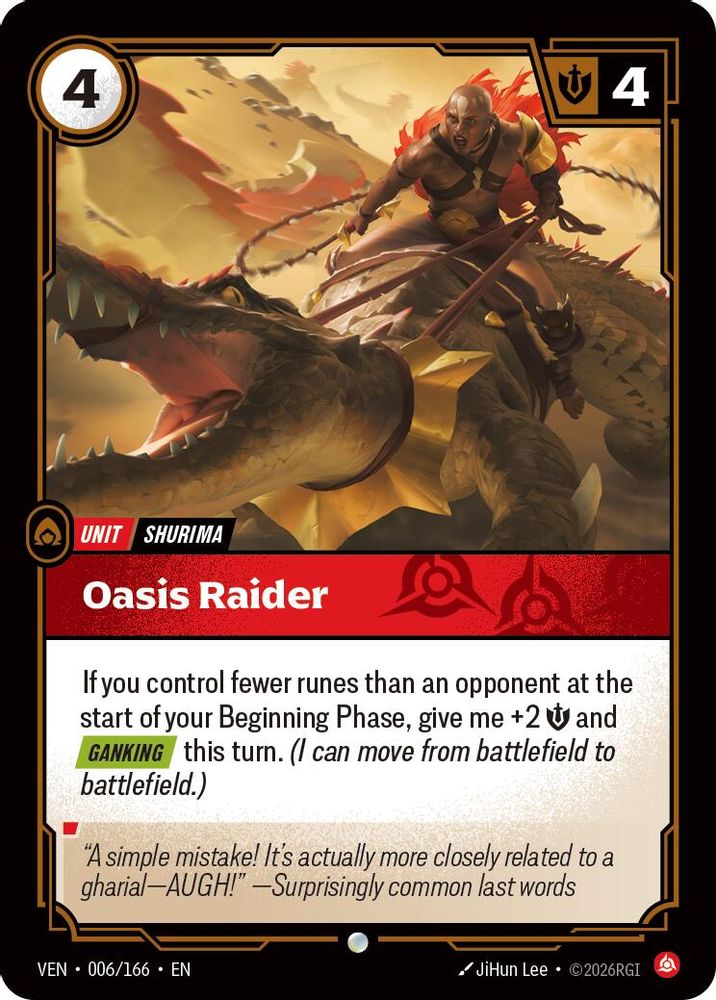Oasis Raider 006/166 Common Vendetta Foil