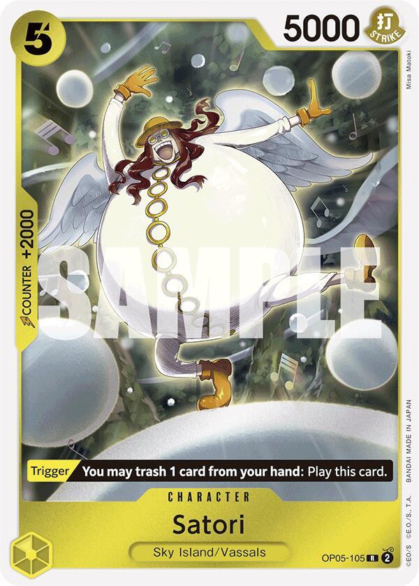 Satori (Reprint) OP05-105 Rare Premium Booster -The Best- Foil