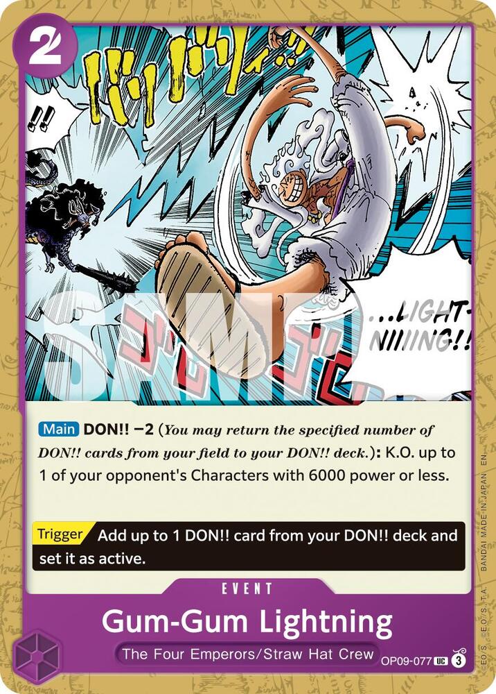 Gum-Gum Lightning (Reprint) OP09-077 Premium Booster -The Best- Vol. 2