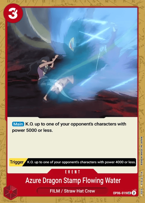 Blue Dragon Seal Water Stream OP06-019