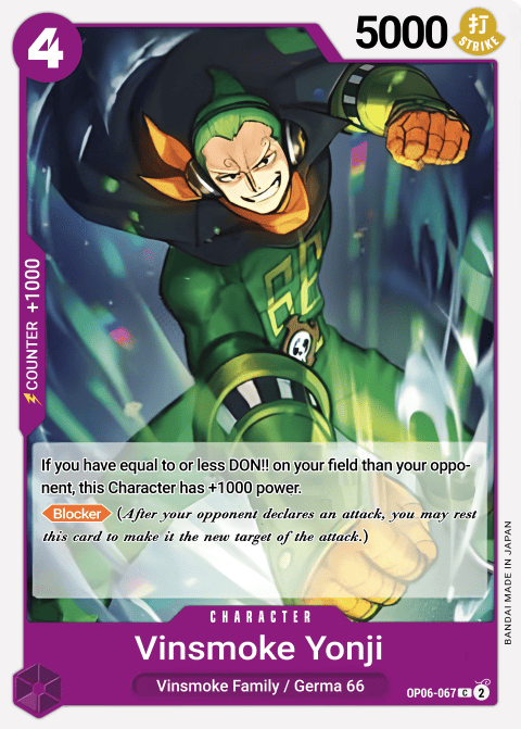 Vinsmoke Yonji (067) OP06-067