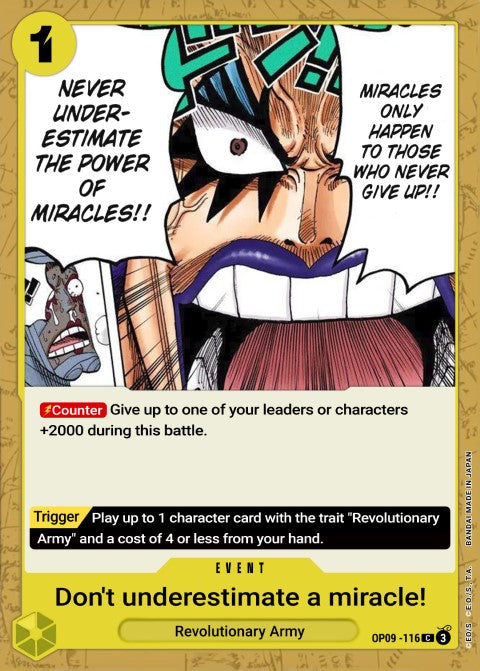 Never Underestimate the Power of Miracles!! OP09-116