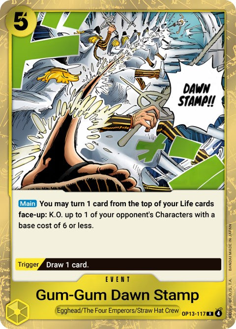 Gum-Gum Dawn Stamp  OP13-117