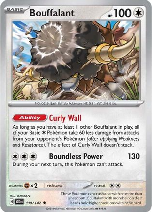 Bouffalant 119/142 Rare Deck Exclusives