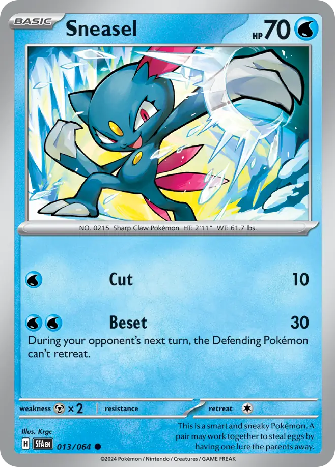 Sneasel 013/064 Common Shrouded Fable