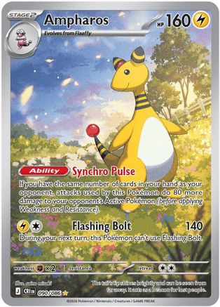 Ampharos 090/086 Shiny Rare ME04: Chaos Rising