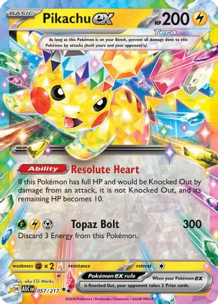 Pikachu ex 057/217 Double Rare Ascended Heroes