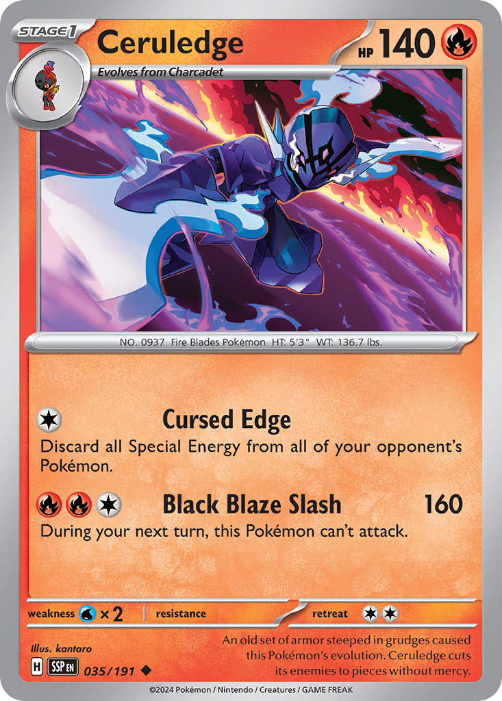 Ceruledge 035/191 Uncommon Surging Sparks Reverse Holo