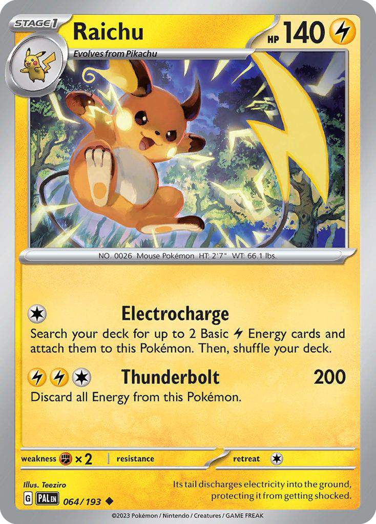 Raichu 064/193 Uncommon Paldea Evolved Reverse Holo