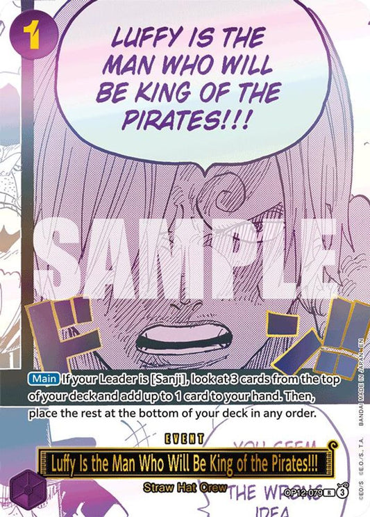 Luffy Is the Man Who Will Be King of the Pirates!!! (Japanese Version 3rd Anniversary Set) OP12-079 Promotion Cards Foil