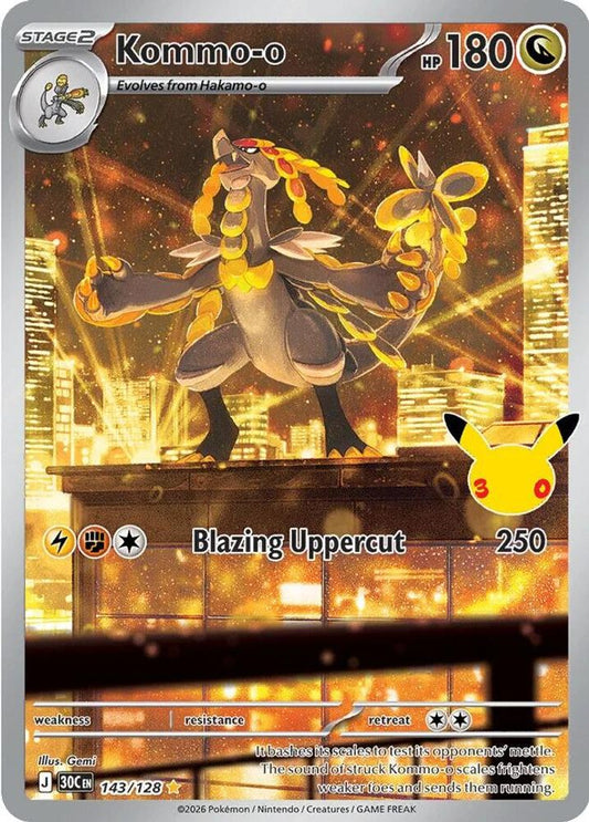 Kommo-o 143/128 Holo Illustration Rare ME: 30th Celebration