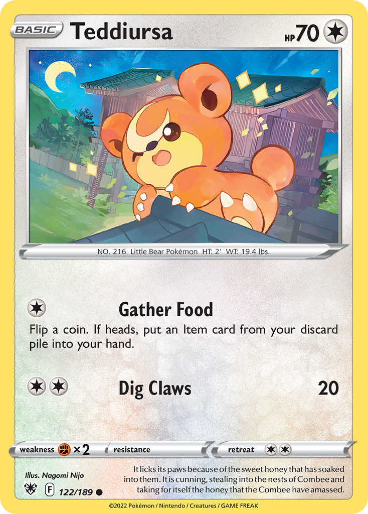 Teddiursa 122/189 Common Astral Radiance