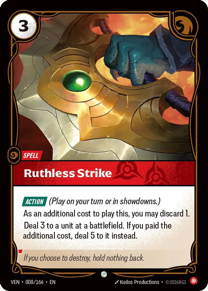 Ruthless Strike 008/166 Common Vendetta Foil