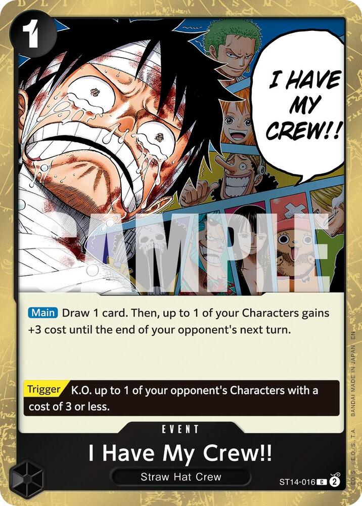 I Have My Crew!! (Pirate Foil) ST14-016 Premium Booster -The Best- Vol. 2 Foil