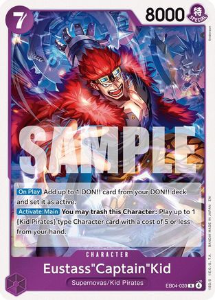 Eustass"Captain"Kid EB04-039 Rare The Azure Sea's Seven