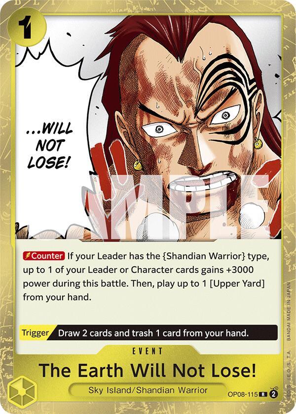 The Earth Will Not Lose! OP08-115 Rare Two Legends