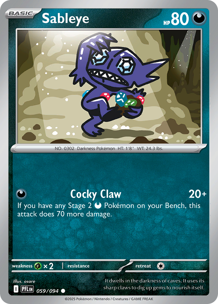 Sableye 059/094 Common Phantasmal Flames