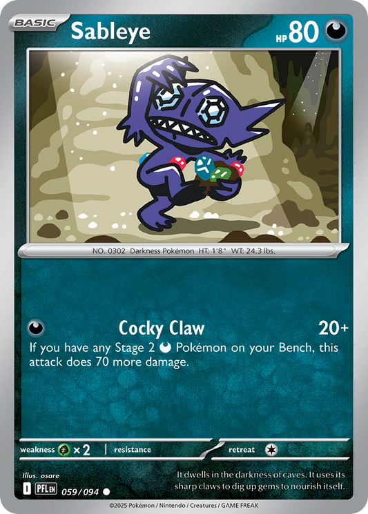 Sableye 059/094 Common Phantasmal Flames