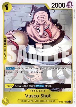 Vasco Shot OP16-110 Rare The Time of Battle Foil