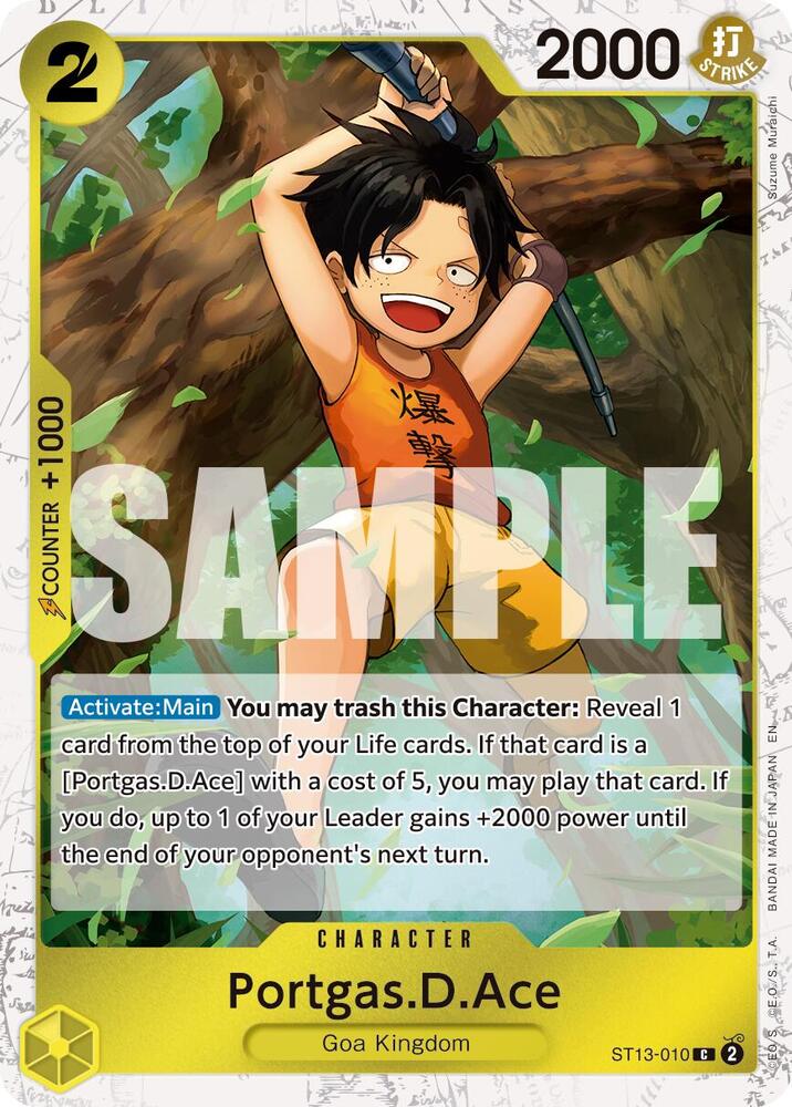 Portgas.D.Ace (Pirate Foil) ST13-010 Premium Booster -The Best- Vol. 2 Foil