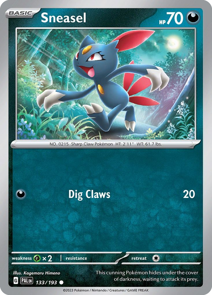Sneasel 133/193 Common Paldea Evolved Reverse Holo