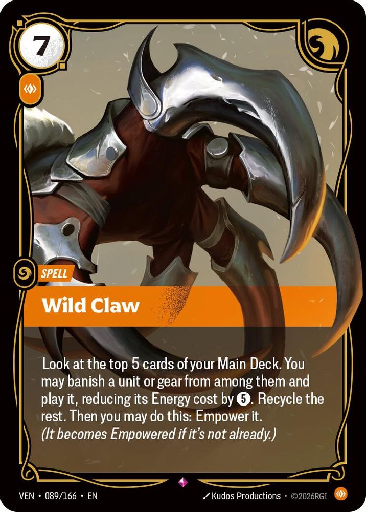Wild Claw 089/166 Rare Vendetta Foil