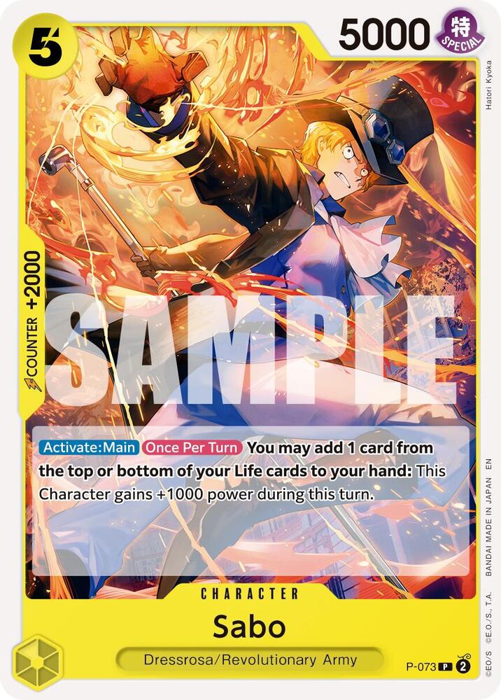 Sabo (Pirate Foil) P-073 Promo Premium Booster -The Best- Vol. 2