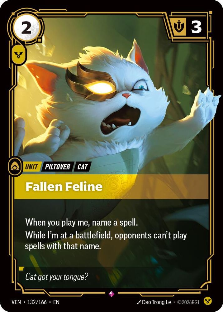 Fallen Feline 132/166 Rare Vendetta Foil