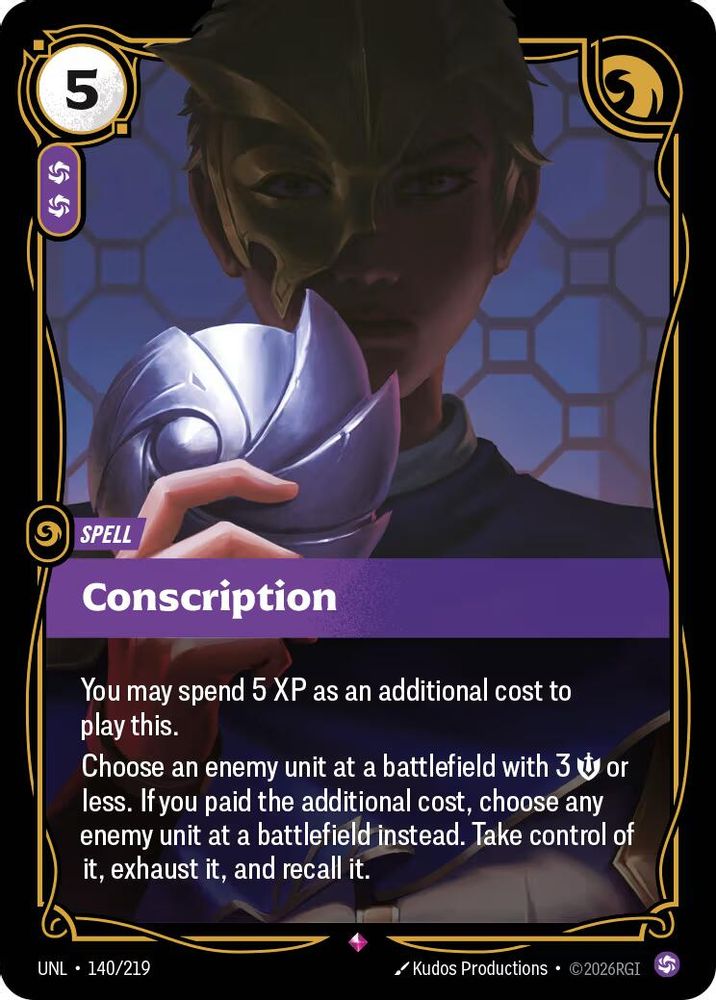 Conscription 140/219 Rare Unleashed Foil