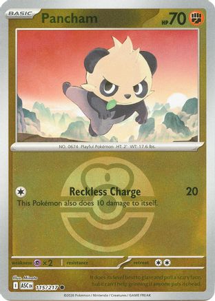 Pancham (Love Ball) 115/217 Common Ascended Heroes Reverse Holo