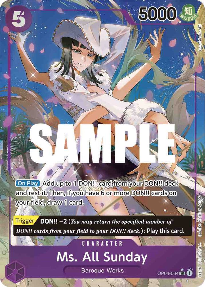 Ms. All Sunday (Alternate Art) OP04-064 Kingdoms of Intrigue