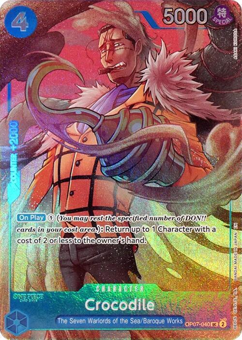 Crocodile (Seven Warlords of the Sea Binder Set) OP07-040 Promotion Cards Foil