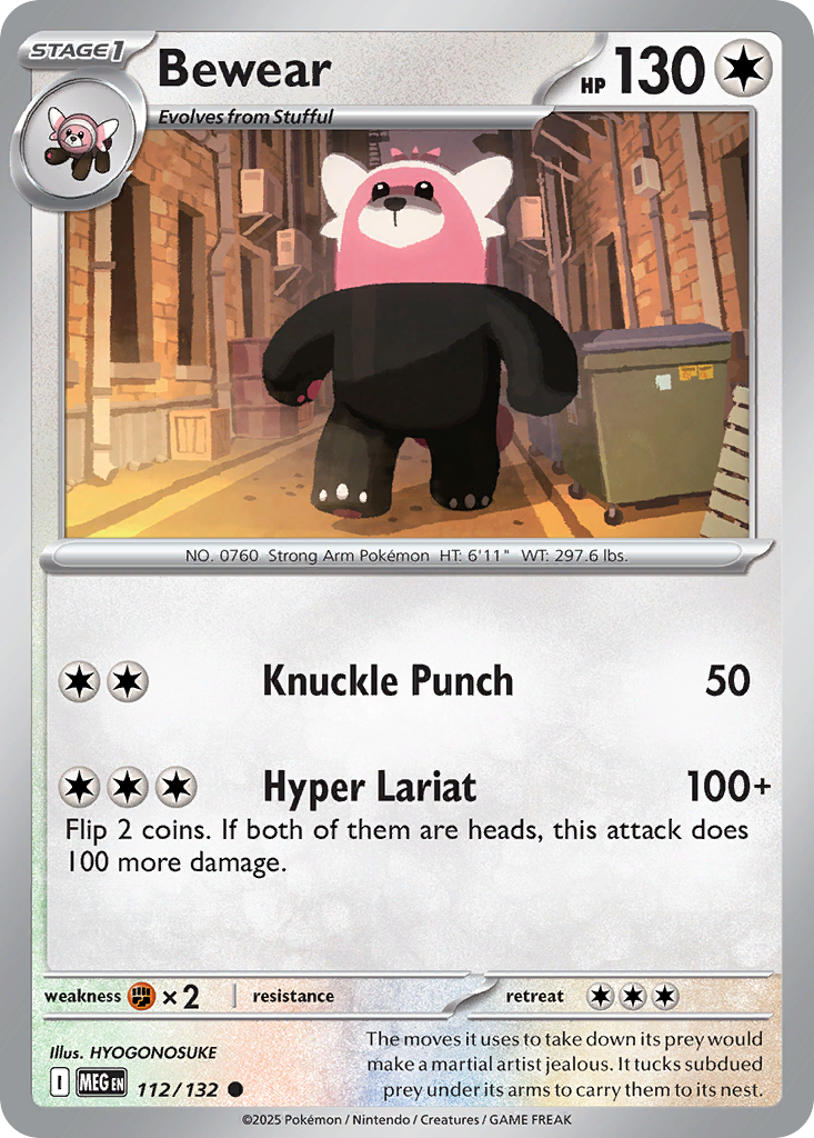 Bewear 112/132 Common Mega Evolution