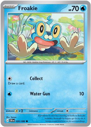 Froakie 020/086 Common Chaos Rising Reverse Holo