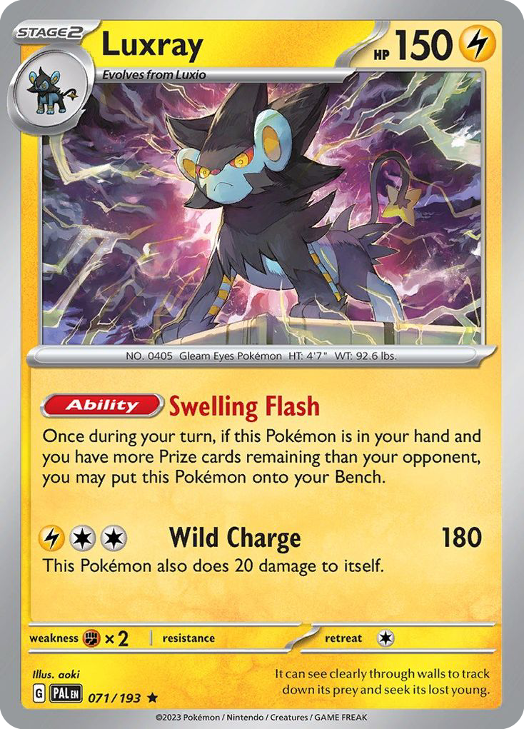 Luxray 071/193 Rare Paldea Evolved Holo