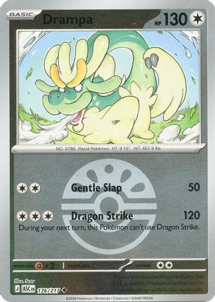 Drampa (Friend Ball) 176/217 Uncommon Ascended Heroes Reverse Holo