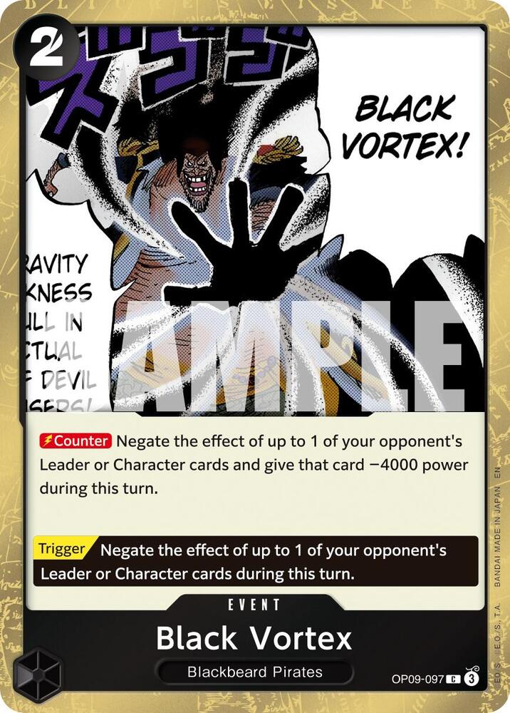 Black Vortex (Pirate Foil) OP09-097 Premium Booster -The Best- Vol. 2 Foil