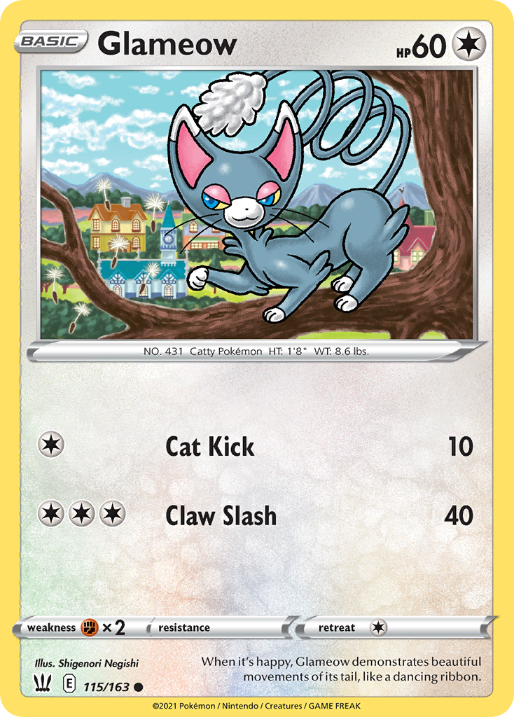 Glameow 115/163 Common Battle Styles