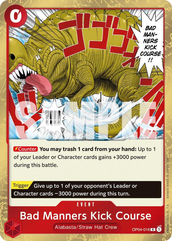 Bad Manners Kick Course (Reprint) OP04-016 Premium Booster -The Best- Vol. 2
