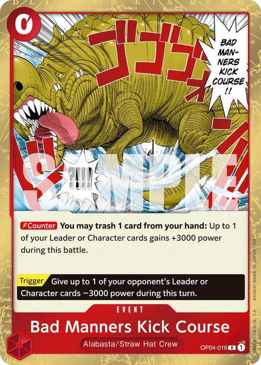 Bad Manners Kick Course (Reprint) OP04-016 Premium Booster -The Best- Vol. 2