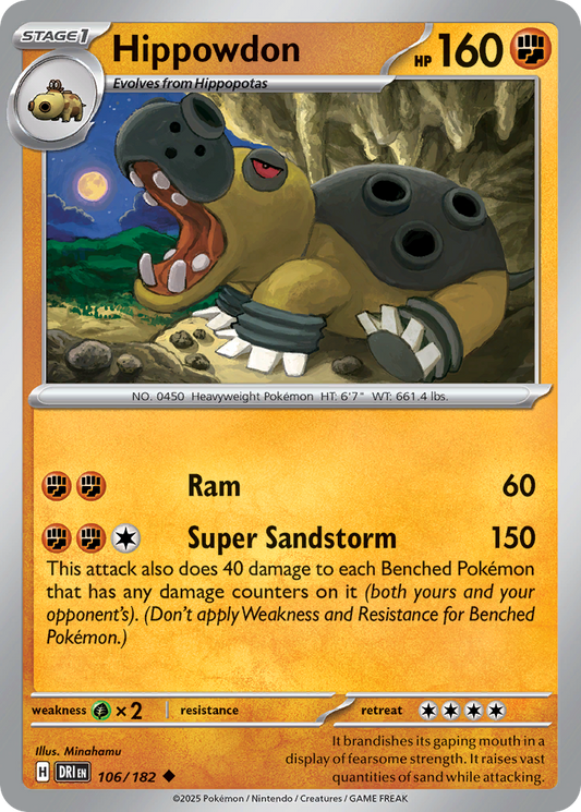 Hippowdon 106/182 Uncommon Destined Rivals