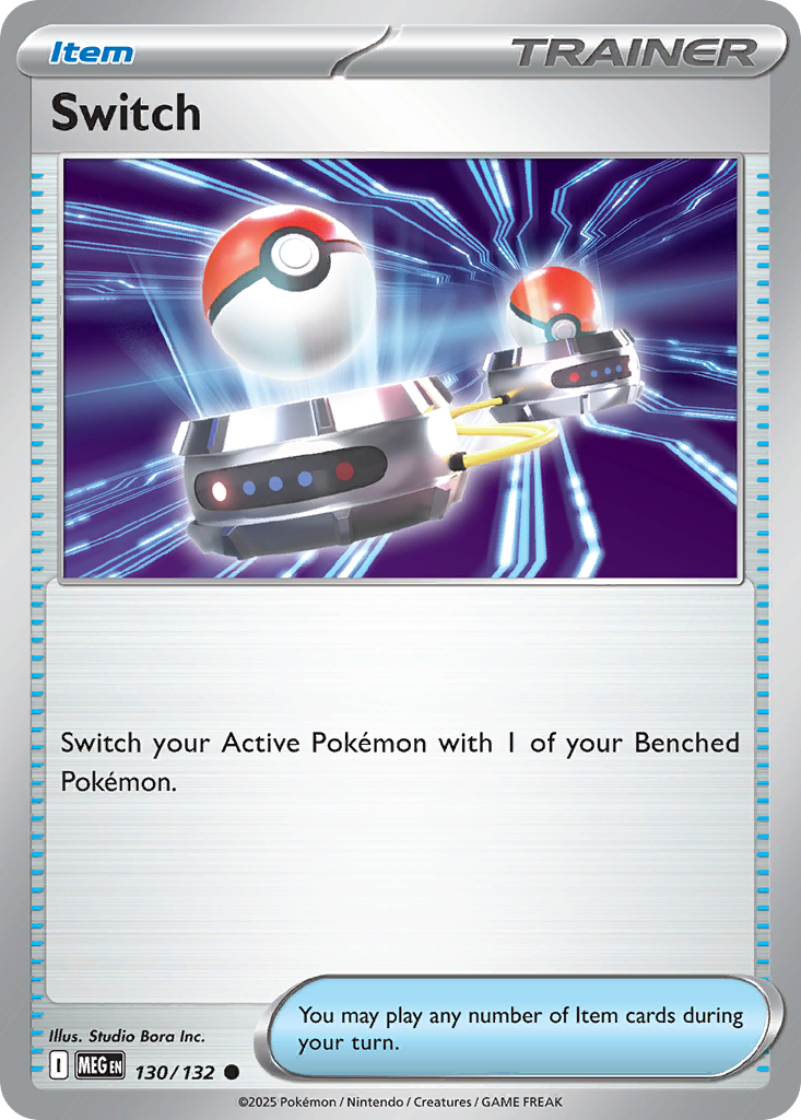 Switch 130/132 Common Mega Evolution Reverse Holo